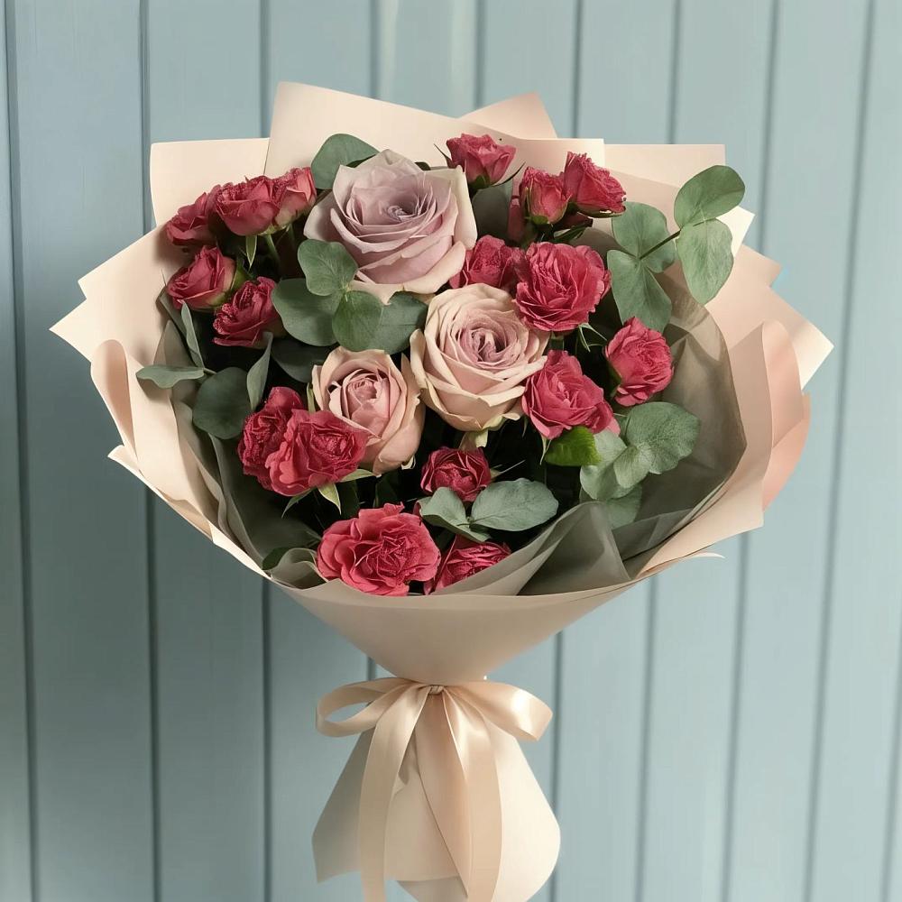 Букет цветов из: Гвоздики и Розы в Новом Торъяле