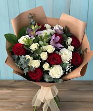 Букет цветов из:  Розы и Альстромерии #REPLACE_PRED# Новом Торъяле