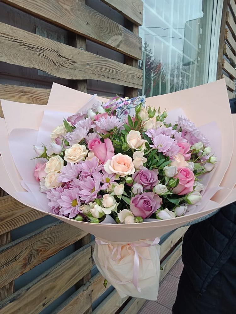 Букет цветов из: Розы и Хризантемы в Новом Торъяле