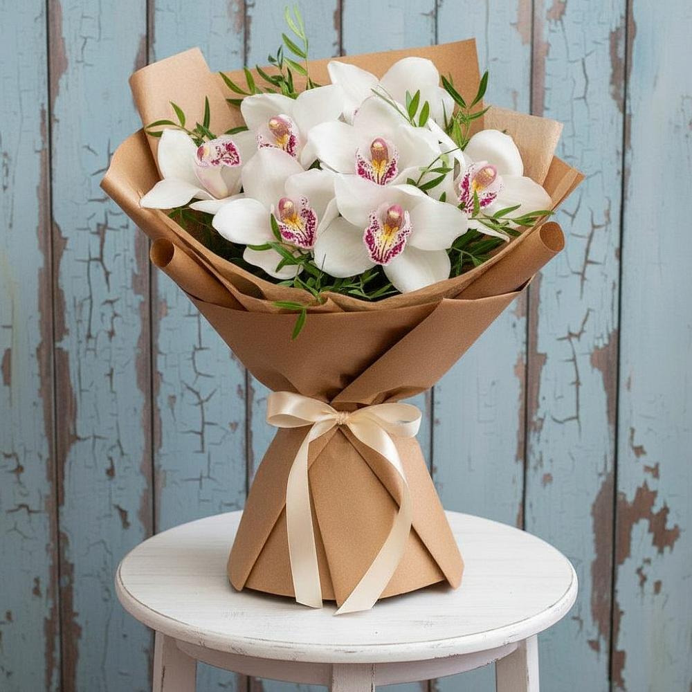 Букет цветов из: Орхидеи и Розы в Новом Торъяле