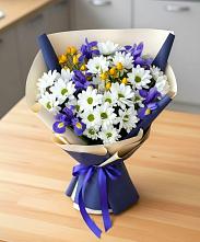 Букет цветов из:  Розы, Ирисы и Хризантемы #REPLACE_PRED# Новом Торъяле