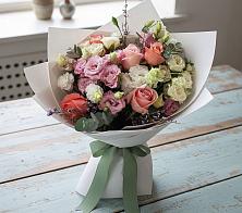 Букет цветов из:  Розы, Лизиантусы и Гвоздики в Новом Торъяле