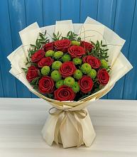 Букет цветов из:  Розы и Хризантемы в Новом Торъяле