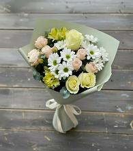 Букет цветов из:  Альстромерии, Розы и Хризантемы в Новом Торъяле
