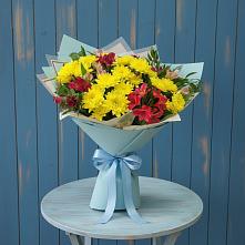 Букет цветов из:  Альстромерии и Хризантемы в Новом Торъяле