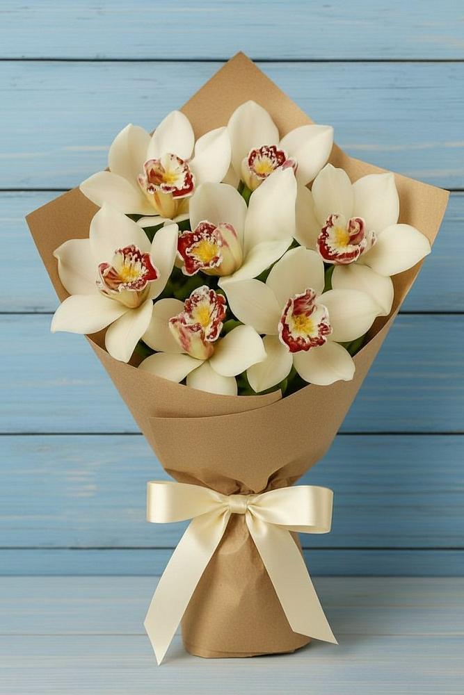 Букет цветов из: Орхидеи и Розы в Новом Торъяле