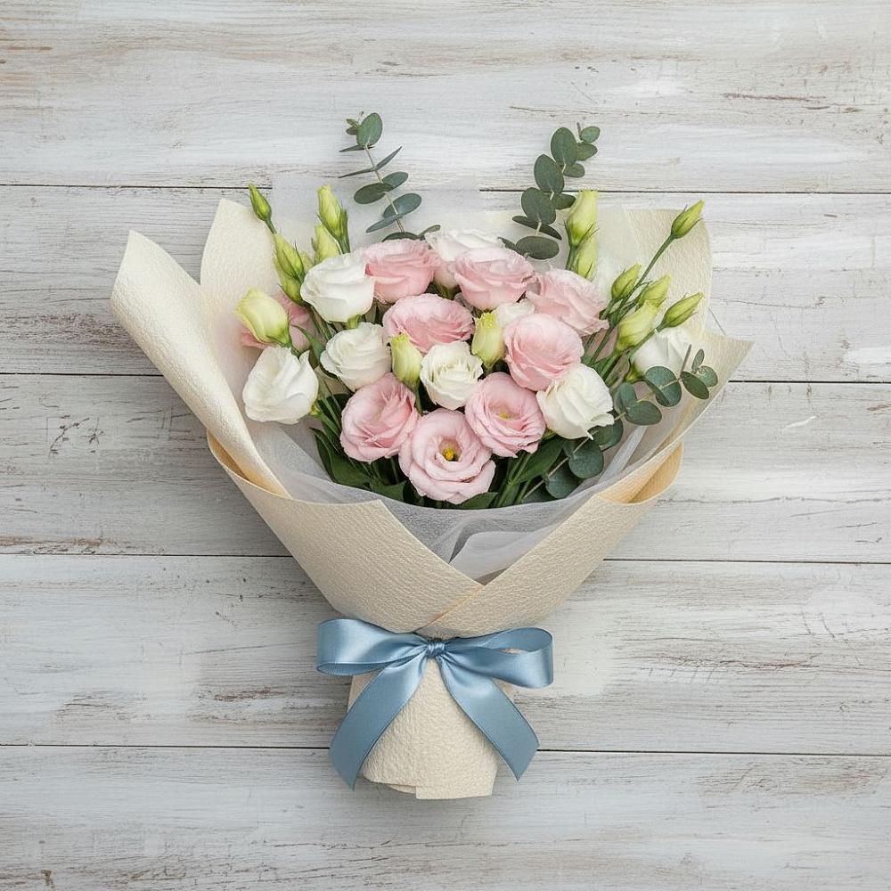 Букет цветов из: Лизиантусы в Новом Торъяле